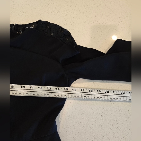 Do + Be Black Ruffle Lace Mini Dress Size Small - Picture 12 of 15